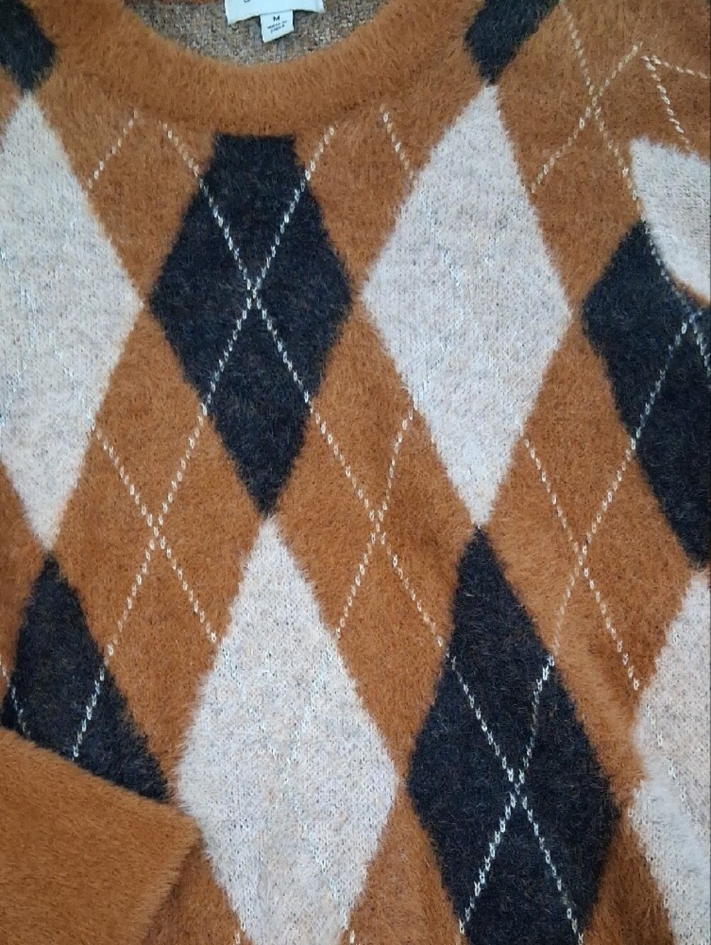 Evereve Frankie Crewneck Pullover Argyle Sweater - Picture 4 of 11